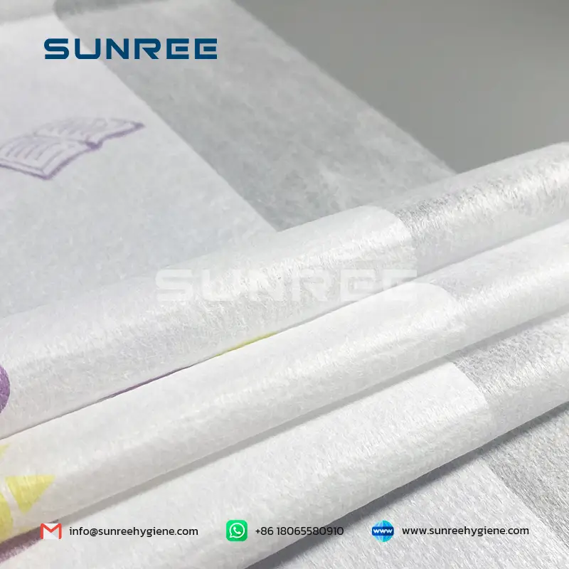 Cloth-like Back Sheet Nonwoven Lamination PE Film For Adult Baby