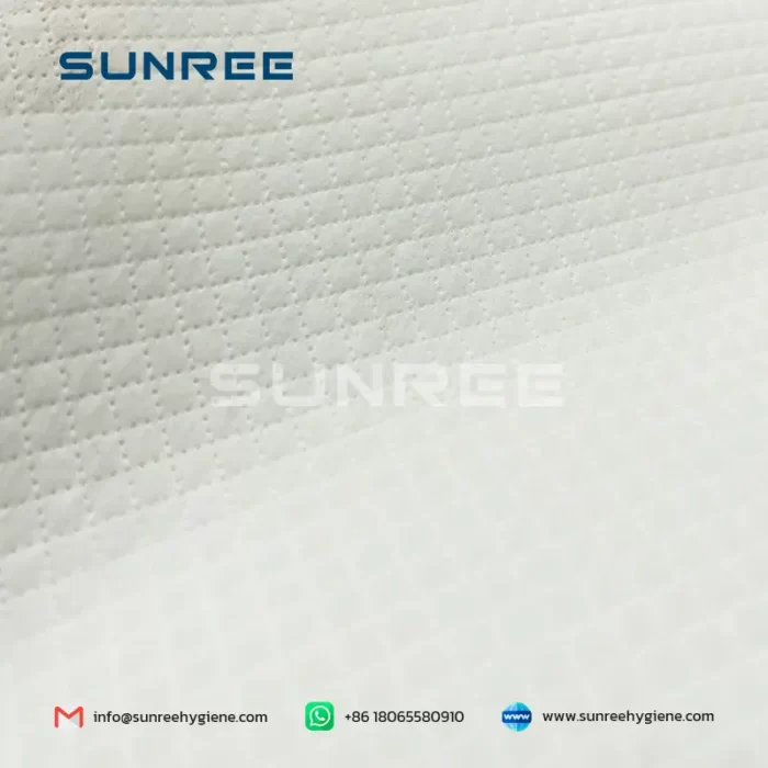 38g embossed 2layer through-air nonwoven