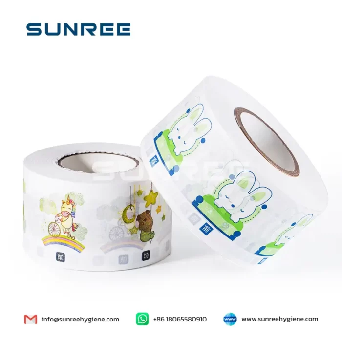 printed tissue frontal tape for baby pants