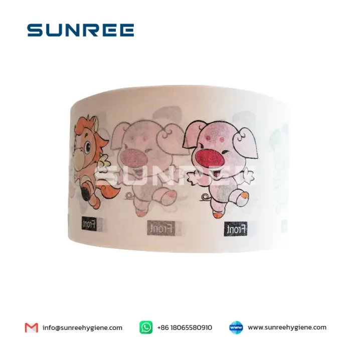printed tissue frontal tape for baby pants