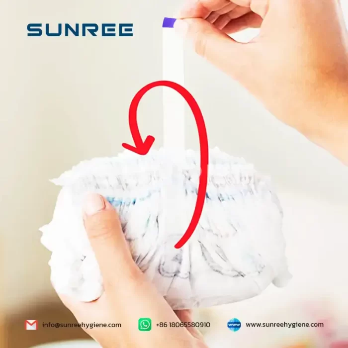 z-fold disposal tape for diaper pants